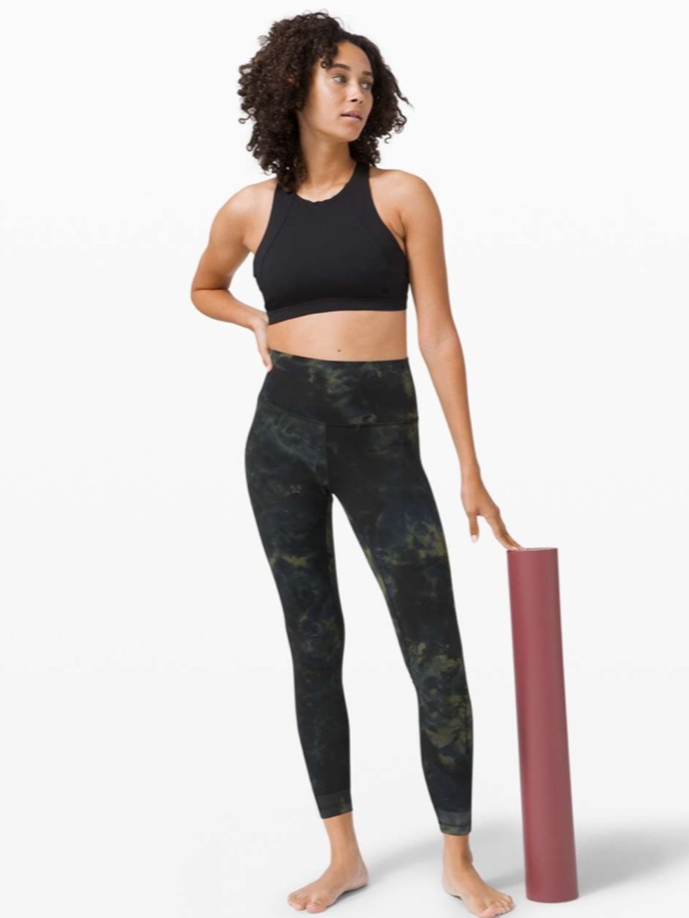 #982 Lululemon Align 25” Diamond Dye Graphite Grey Bronze Green Size 16